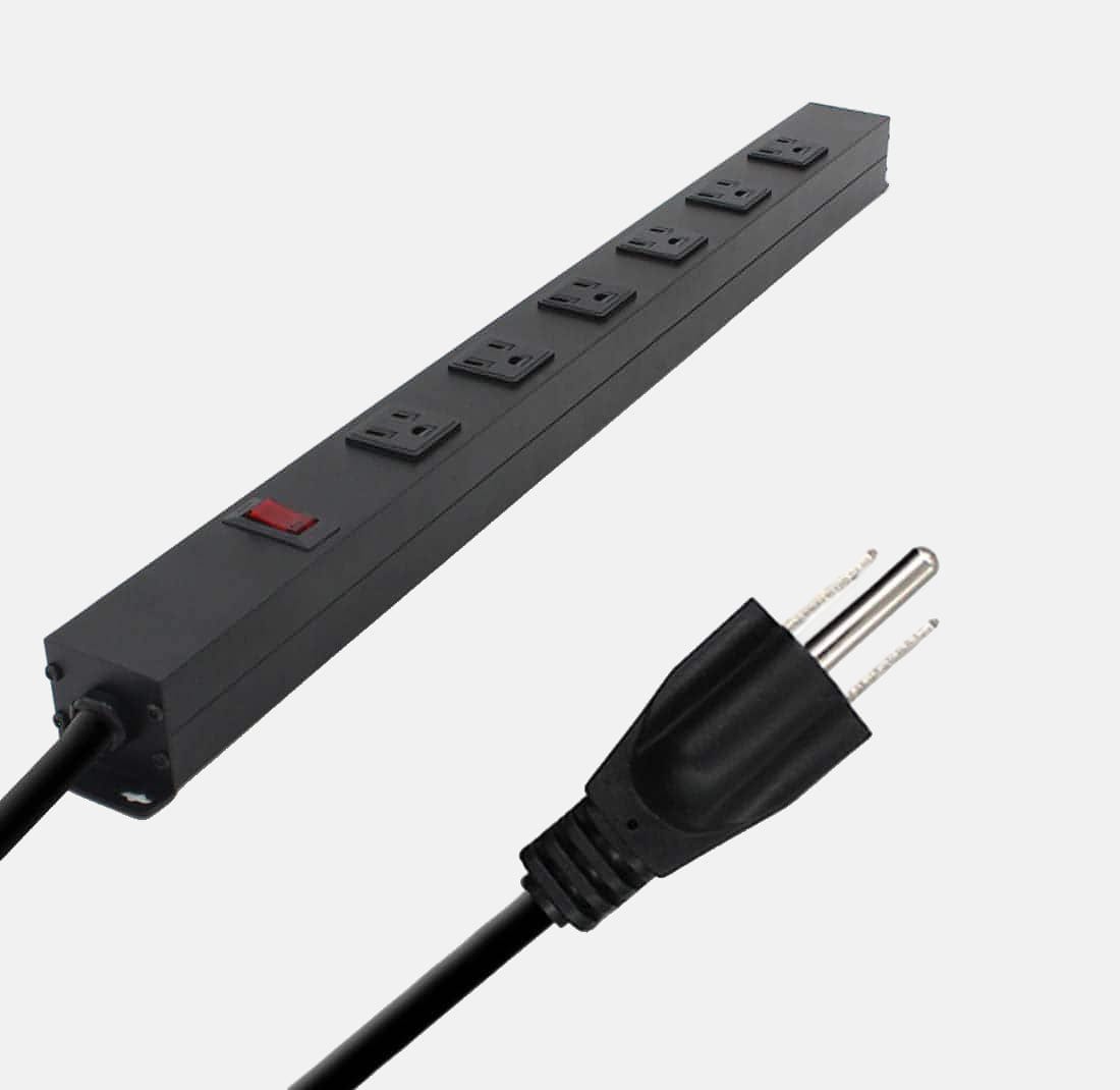 Industrial Mountable 6-Outlet Surge Protector - All in 1 Gaming