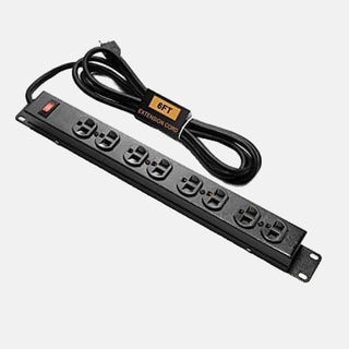 Industrial Mountable 8-Outlet Surge Protector - All in 1 Gaming