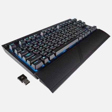 Corsair K63 Wireless Special Edition Mechanical Gaming Keyboard — Ice Blue  LED — CHERRY® MX Red