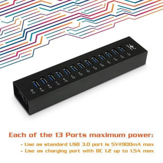 Vantec Mountable 13-Port USB 3.0 Hub (includes mount hardware) - All in 1 Gaming